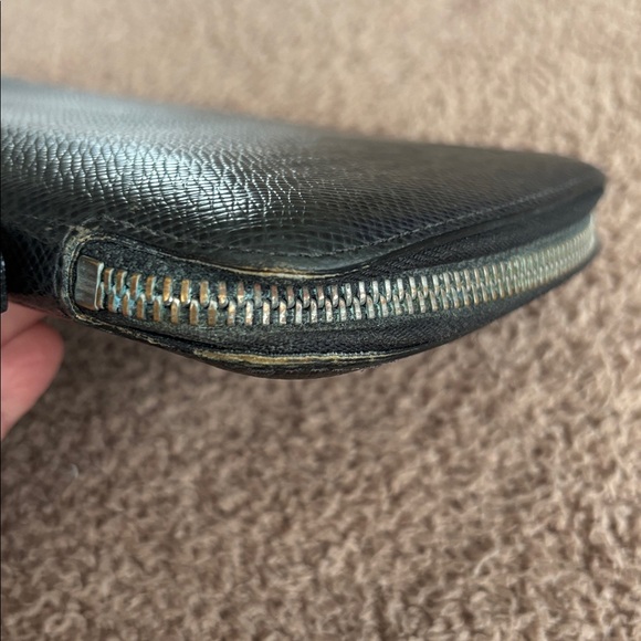 Louis Vuitton Black Taiga Leather Zippy Travel Organizer Wallet Clutch - Picture 2 of 16